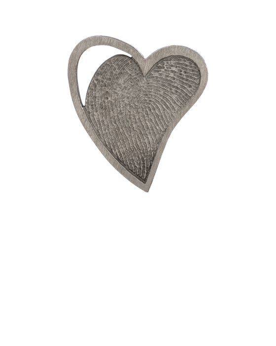 Heart Bronze Fingerprint Keeepsake